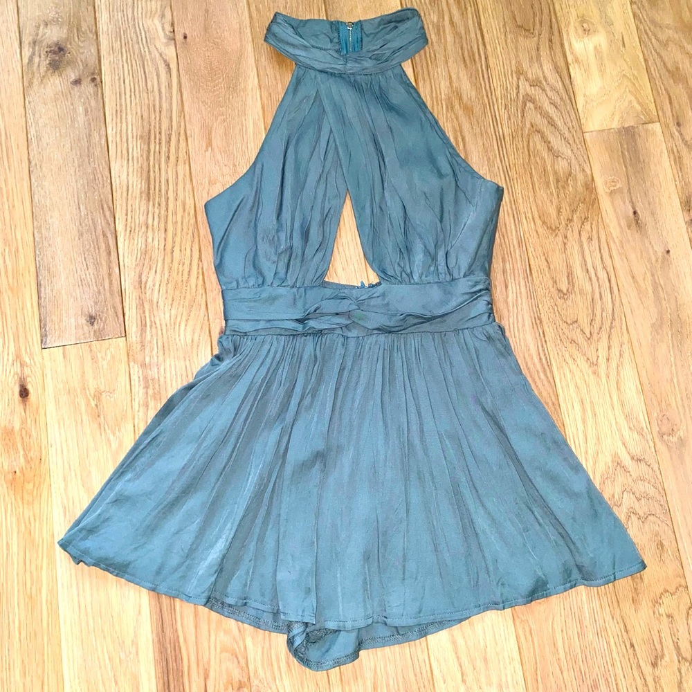 NWOT High Neck Cut Out Romper